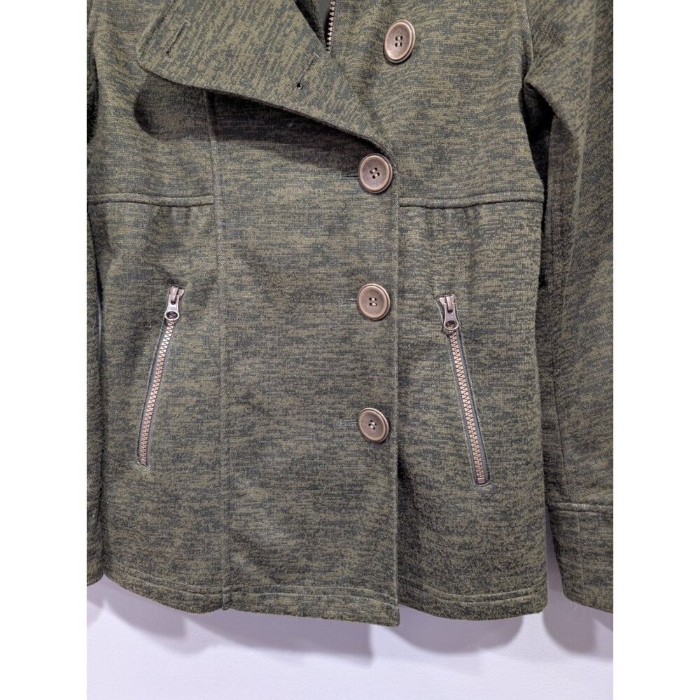Prana Women's Martina Heathered Green Soft-Shell Jacket Full Zip Military Sz XS - Picture 4 of 16